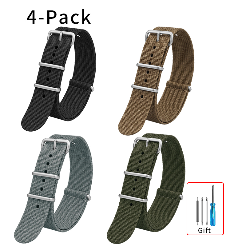Nato Strap Nylon - حزام نايلون عالي الجودة بتصميم مضلع