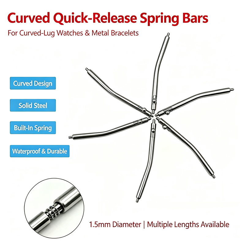 Curved Spring Bar - قضيب زنبركي منحني سريع الفك، قطر