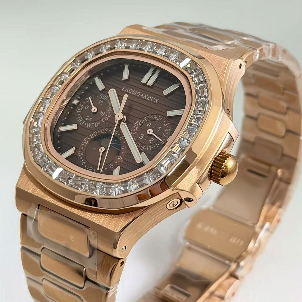 Patek Philippe Watch Nautilus - ساعة ميكانيكية رجالية مربعة جديدة لعام