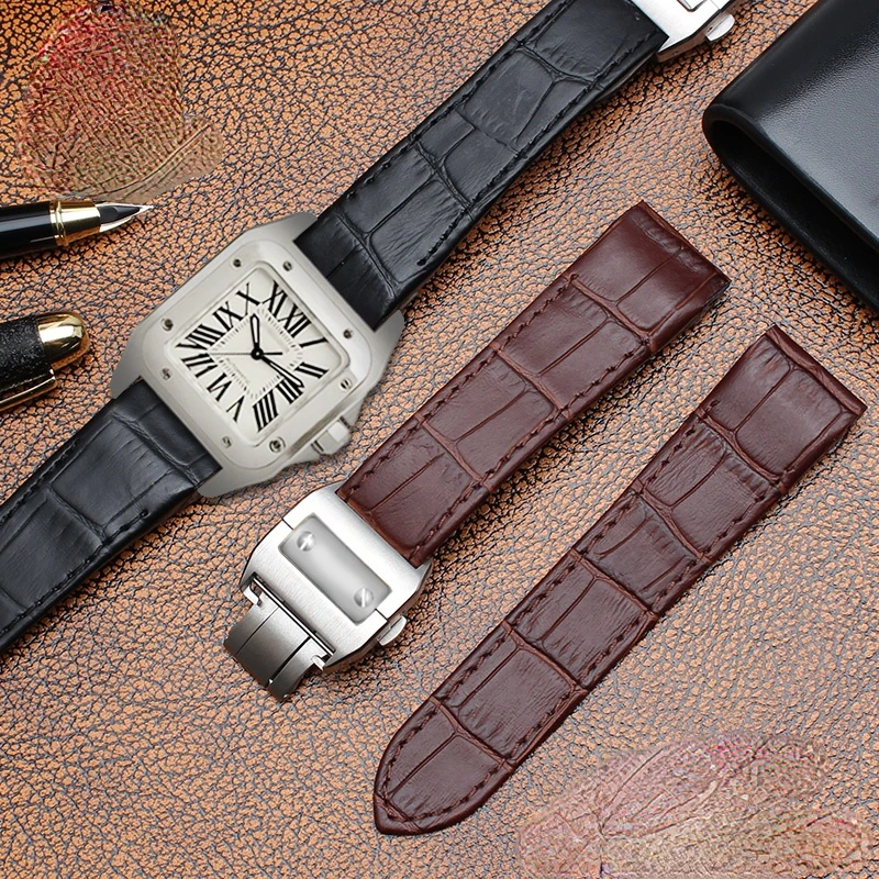 جلد طبيعي حزام الساعات لكارتيي - مراجعة Cartier Watch Tank وسعره