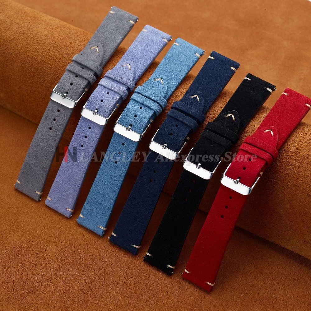 حزام ساعة من الجلد المدبوغ الن - مراجعة Suede Strap Watch وسعره