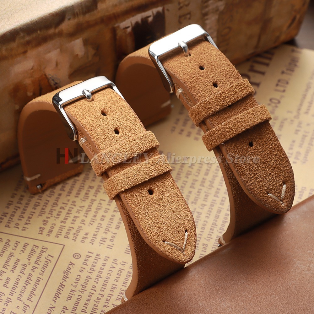 حزام ساعة من الجلد المدبوغ الن - مراجعة Suede Strap Watch وسعره