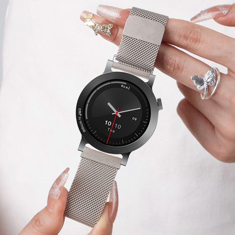 حزام ميلانيزي لساعة CMF Watch  - مراجعة Milanese Loop Magnetic وسعره